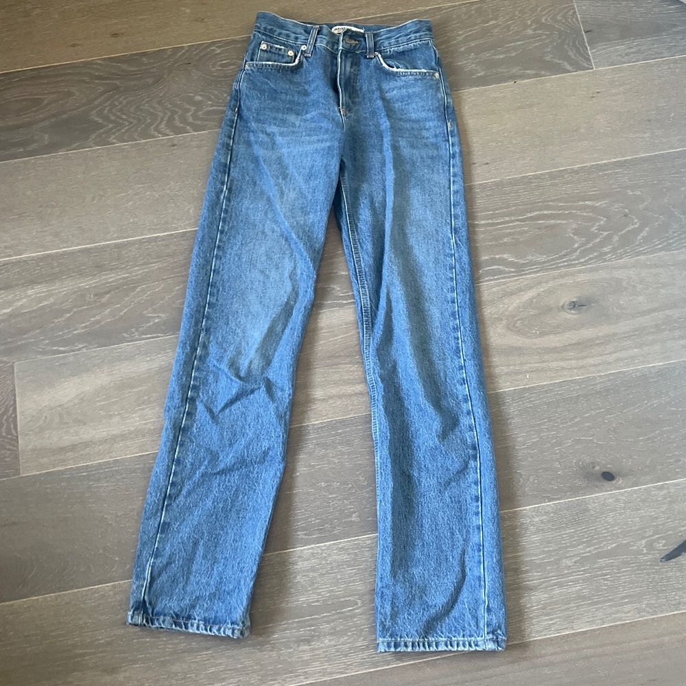 Medium blue straight leg jeans pull and bear size 0